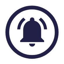 Icone illustrant le système d'alerte réactif de l'application de datavisualisation de Lubsens